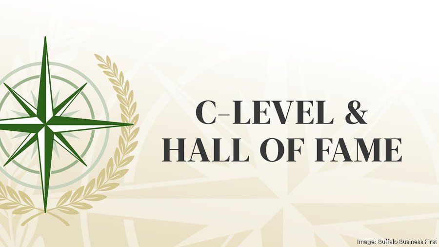 photo of a compass surrounded by a wreath and text that says C-Level & Hall of Fame