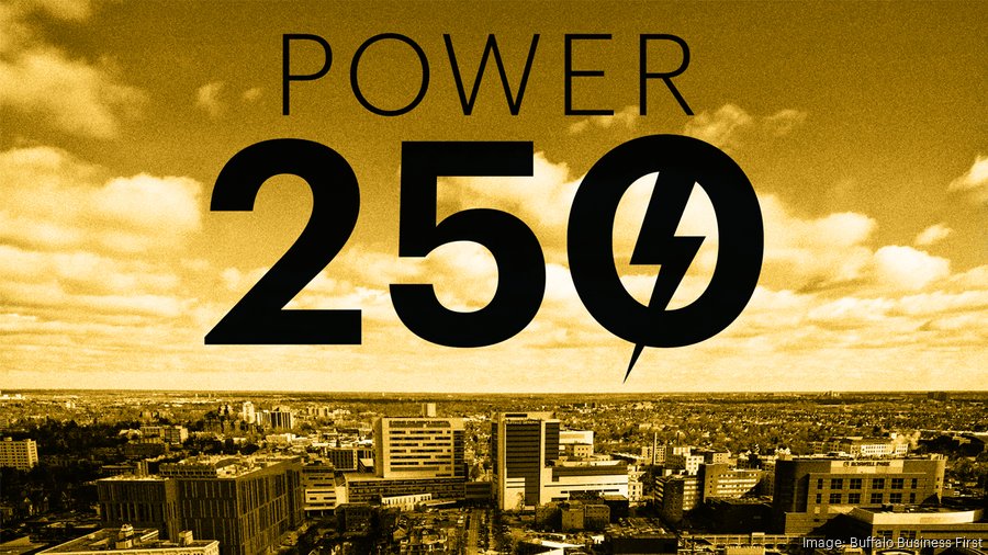 city skyline with the words Power 250 in bold text